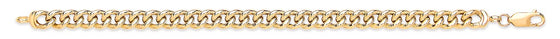 Yellow Gold Hollow Curb Link Ladies/Gents Bracelet TGC-BR0612