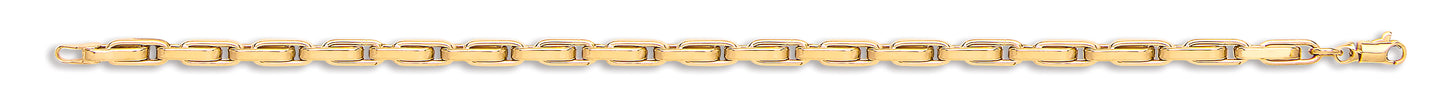 Yellow Gold Belcher Box Ladies Bracelet TGC-BR0614