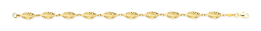 Yellow Gold Leaf Motif Ladies Bracelet TGC-BR0633