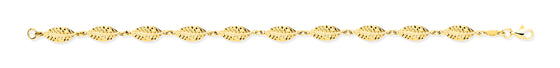 Yellow Gold Leaf Motif Ladies Bracelet TGC-BR0633