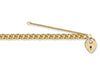 Yellow Gold Tight Link Curb & Padlock Charm Bracelet TGC-BR0019