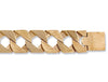 Yellow Gold Plain & Bark Casted Curb Bracelet TGC-BR0256