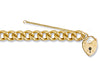 Yellow Gold Tight Link Curb & Padlock Charm Bracelet TGC-BR0025