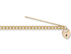 Yellow Gold Double Link Curb & Padlock Charm Bracelet TGC-BR0033