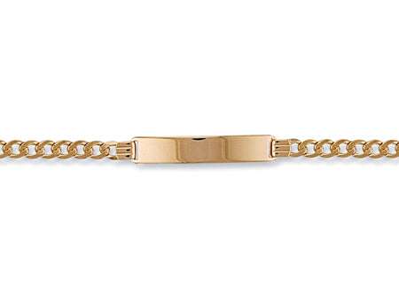 Yellow Gold Curb ID Bracelet TGC-BR0039