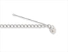 White Gold Open Curb & Padlock Charm Bracelet TGC-BR0525