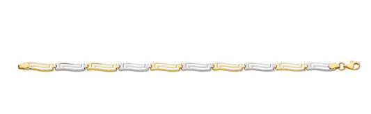 White & Yellow Gold Greek Key Bracelet TGC-BR0568