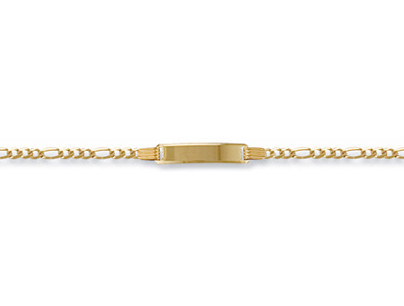 Yellow Gold Baby Figaro ID Bracelet TGC-BR0007-BB