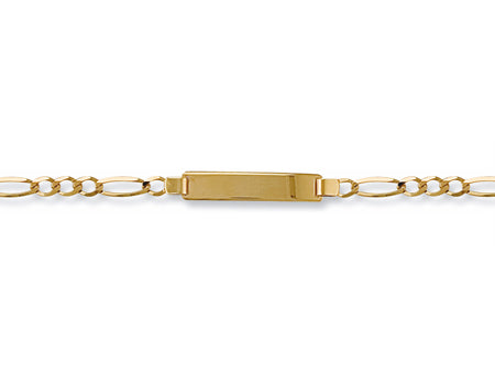 Yellow Gold Baby Figaro ID Bracelet TGC-BR0008-BB