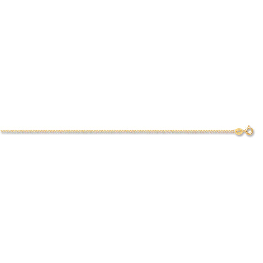 Yellow Gold Classic Hollow Curb Chain TGC-CN0528