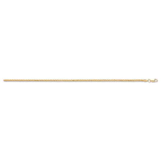 Yellow Gold Hollow Square Spiga Chain/Bracelet TGC-CN0538-LB