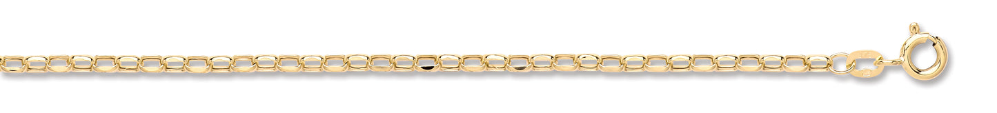 Yellow Gold Hollow Diamond Cut Belcher TGC-CN0540