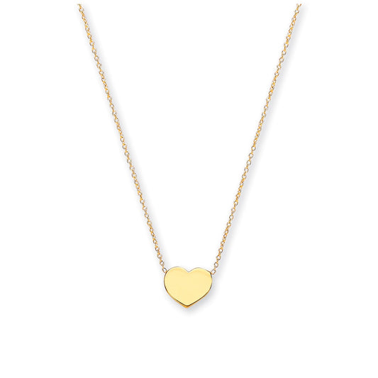 Yellow Gold Rolo Chain, Heart, Adjustable from 18" to 16"/14" TGC-CN0545