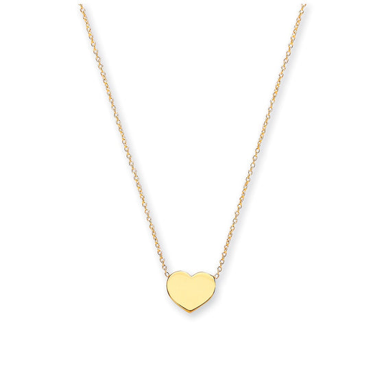 Yellow Gold Rolo Chain, Heart, Adjustable from 18" to 16"/14" TGC-CN0545