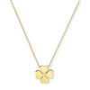 Yellow Gold Rolo Chain, 4 Leaf Clover, Adjustable from 18" to 16"/14" TGC-CN0548