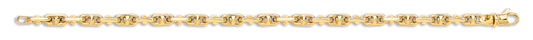 Yellow Gold Faceted Ball Belcher Chain/Bracelet TGC-CN0558-LB