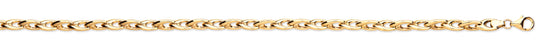 Yellow Gold Hollow V-Shaped Links Necklace/Bracelet TGC-CN0578-LB