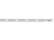 White Gold Rhodium Plated Figaro Chain TGC-CN0316