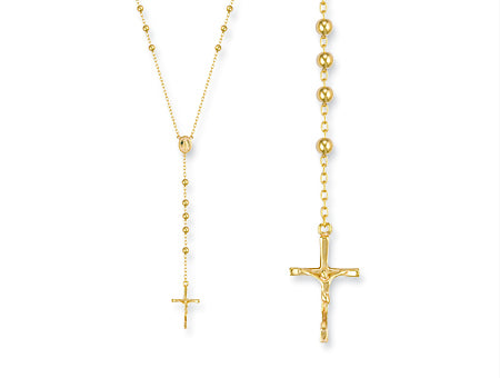 9ct Yellow Gold Rosary Beads with Zirconia Chain – Grahams Jewellers
