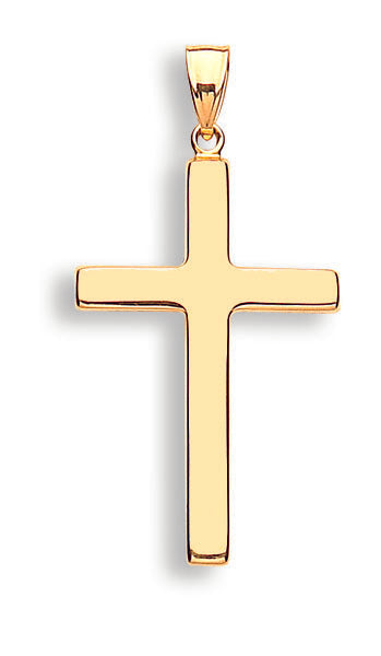 Yellow Gold Plain Hollow Cross TGC-CX0194