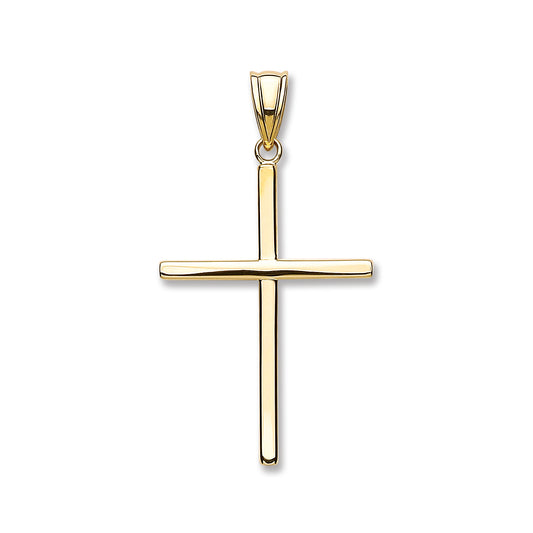 Yellow Gold Plain Hollow Cross TGC-CX0199