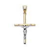 White & Yellow Gold Hollow Crucifix TGC-CX0200