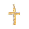 Yellow Gold Cz Cross with Design TGC-CX0210