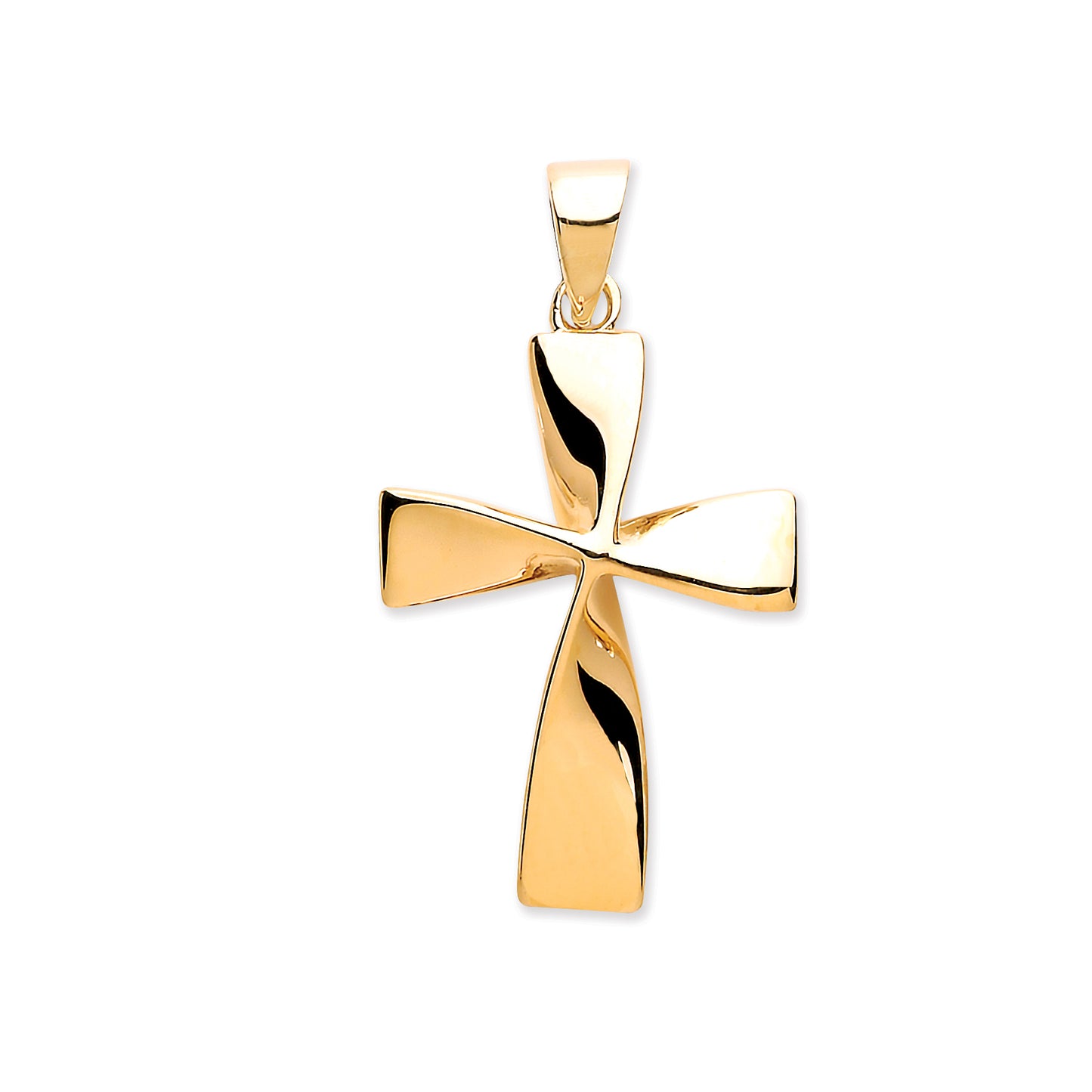 Yellow Gold Twisted Cross TGC-CX0212