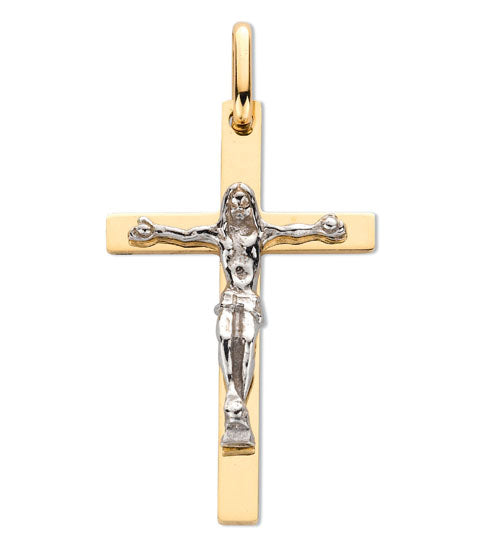 Yellow & White Gold Crucifix TGC-CX0176