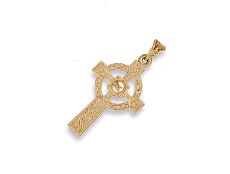 Yellow Gold Engraved Casted Cross TGC-CX0023
