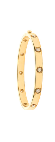 18ct Yellow Gold 1.00ct Diamond Bangle TGC-DBN0041