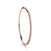 18ct Rose Gold 1.10ct Diamond Bangle TGC-DBN0050