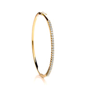 18ct Yellow Gold 1.10ct Diamond Bangle TGC-DBN0056