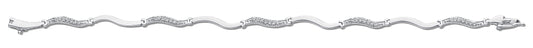 9ct White Gold 0.28ct Diamond Bracelet TGC-DBR0024