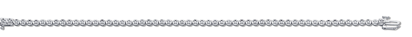 9ct White 0.55ct Diamond Tennis Bracelet TGC-DBR0059