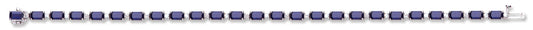 18ct White Gold 0.55ct Diamond & 9.80ct Sapphire Bracelet TGC-DBR0077