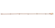 18ct Rose Gold 0.20ct Rubover Diamond Bracelet TGC-DBR0081