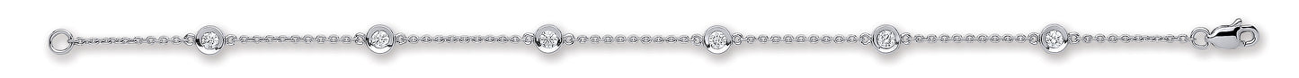 18ct White Gold 0.40ct Diamond Bracelet TGC-DBR0084