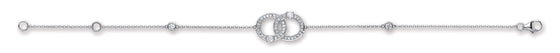 9ct White Gold 0.17ct Diamond Bracelet TGC-DBR0085