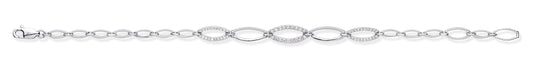 9ct White Gold 0.50ct Diamond Bracelet TGC-DBR0088