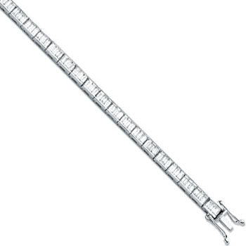 18ct White 5.00ct Baguette Cut Diamond Bracelet TGC-DBR0018