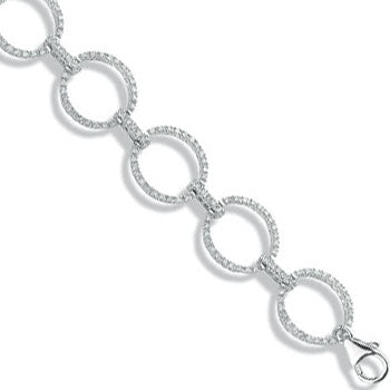 9ct White Gold 1.20ct Diamond Bracelet TGC-DBR0039