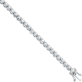 18ct White Gold 5.00ct Diamond Tennis Bracelet TGC-DBR0040