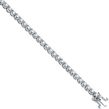 18ct White Gold 4.00ct Diamond Tennis Bracelet TGC-DBR0068