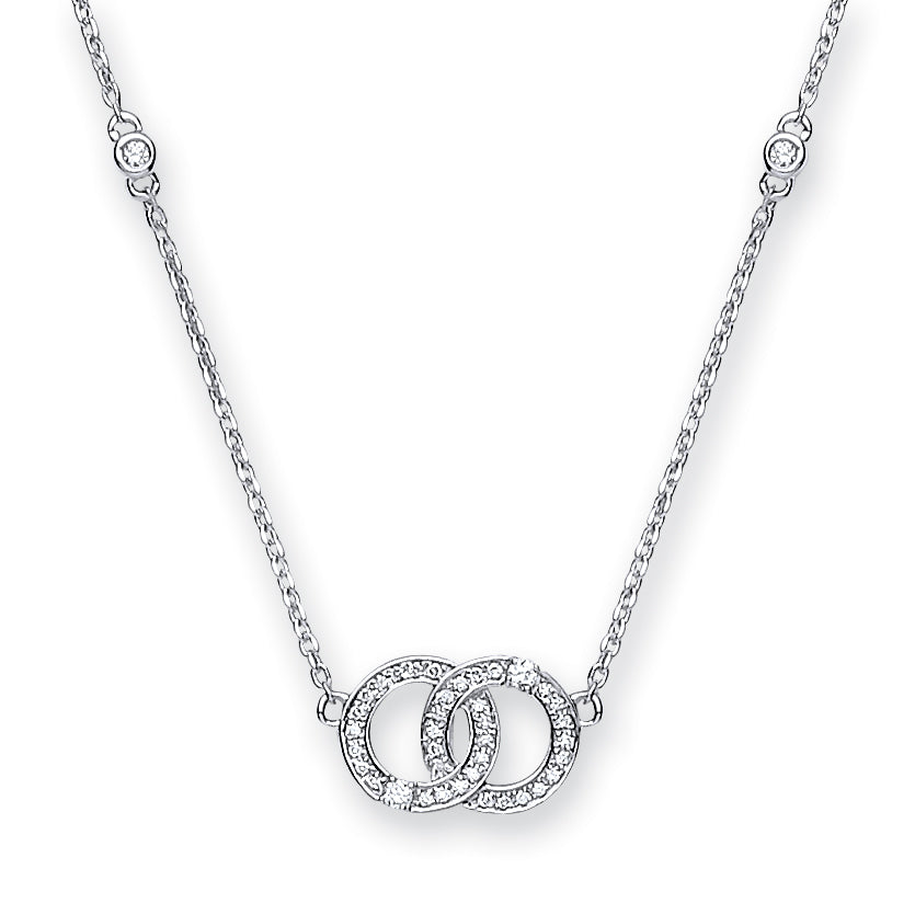 9ct White Gold 0.17ct H-SI Diamond Chain TGC-DCN0066