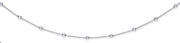 18ct White Gold 2.00ct Rubover Diamond Chain (36in/91cm) TGC-DCN0069