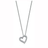 9ct White Gold 0.13ct Diamond Heart Pendant with 18in/45cm Chain TGC-DCN0012