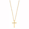 9ct Yellow Gold 0.04ct Diamond Cross Pendant with 18in/45cm Chain TGC-DCN0022