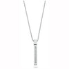 9ct White Gold 0.12ct Diamond Drop Pendant with 18in/45cm Chain TGC-DCN0024