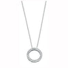 9ct White Gold 0.25ct Diamond Circle Pendant with 18in/45cm Chain TGC-DCN0025